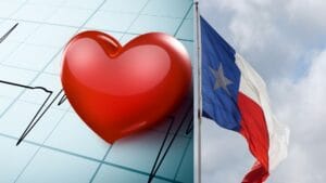 Red heart placed on a financial chart beside a waving Chile flag, conveying love for Chile or support for Chilean causes